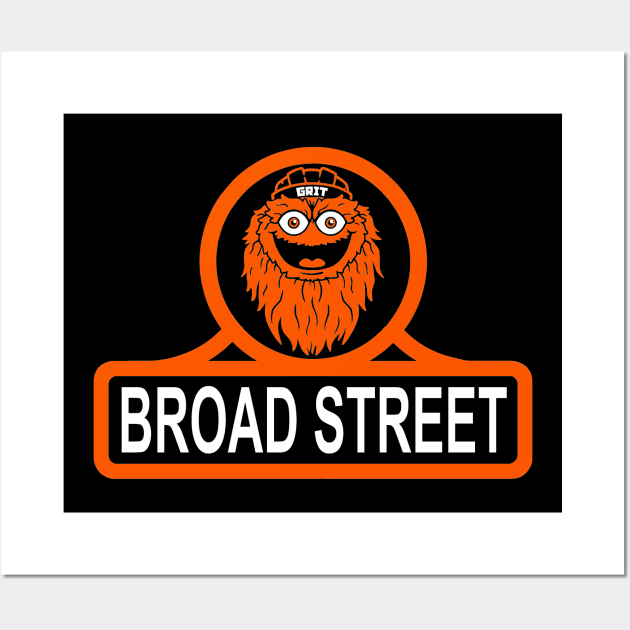 Gritty, Broad Street Bullies, Philadelphia Flyers Wall Art by FanSwagUnltd